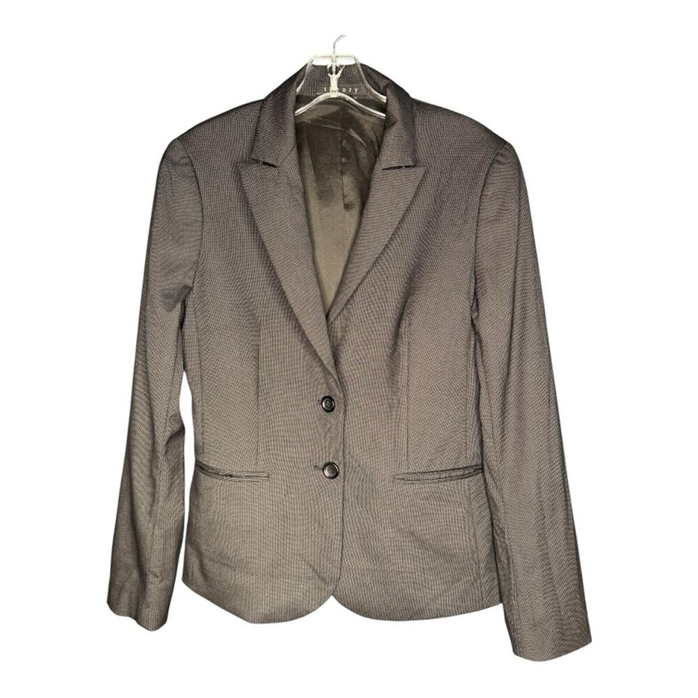Theory Women's Black Nichelle Wool Career Blazer